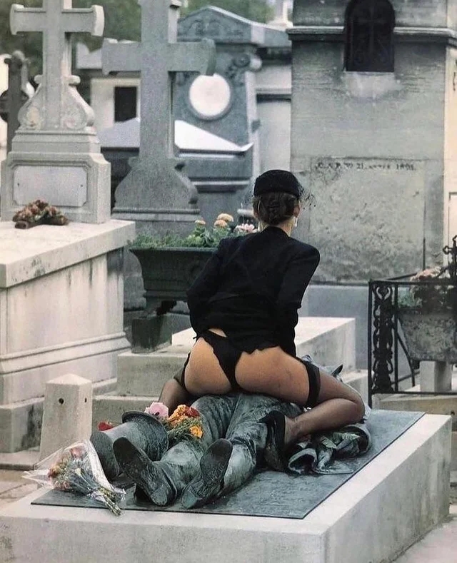 The sexiest tomb in Paris and the man many women want to touch.